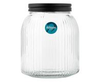 Altom Pojemnik szklany relief z pokrywą 1,3 l czarny - 1580559 - zdjęcie 4